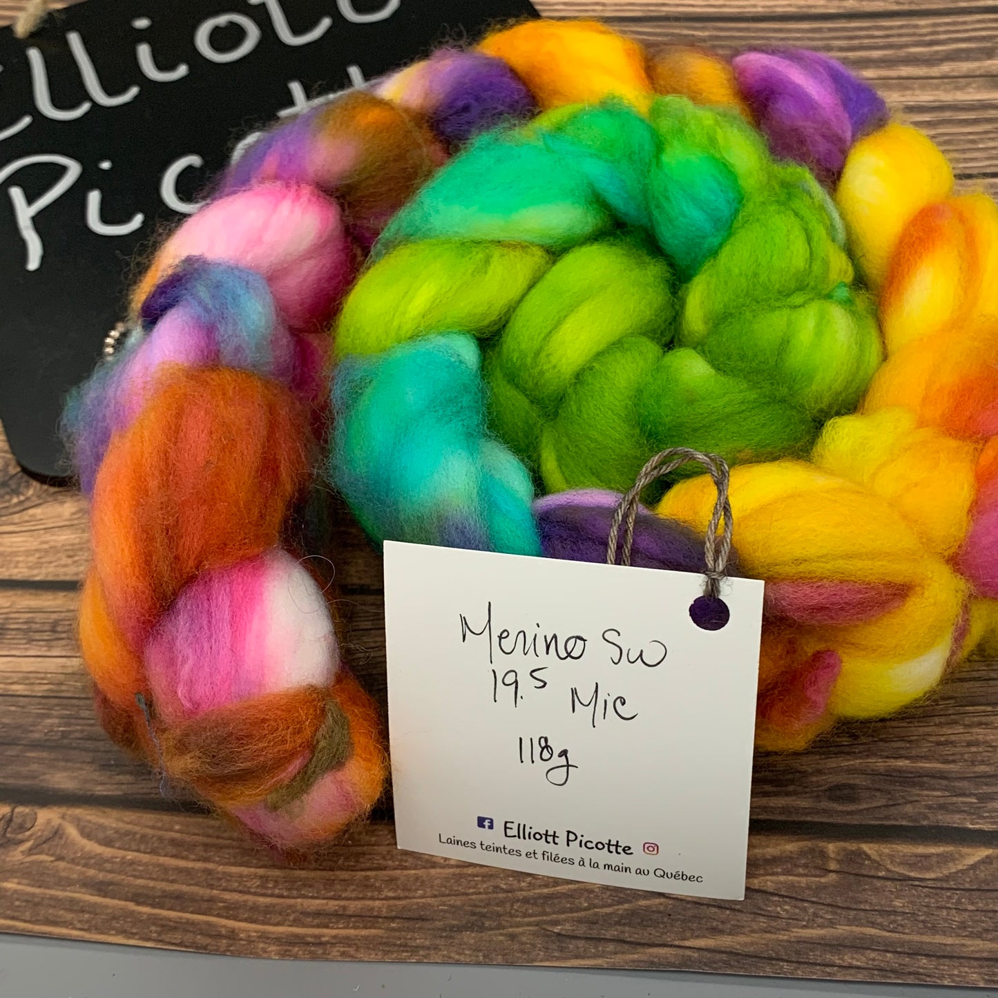 Tresses à filer - Mérinos SW 19.5 microns