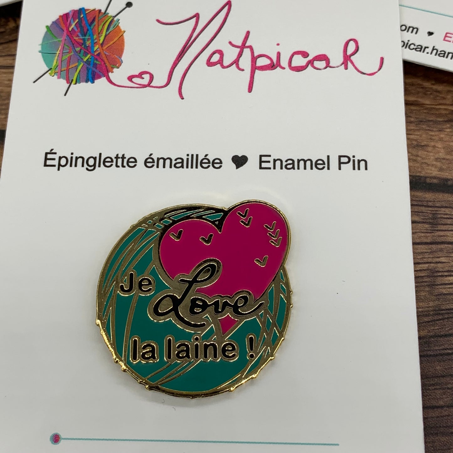 Épinglette "Je Love la laine!"