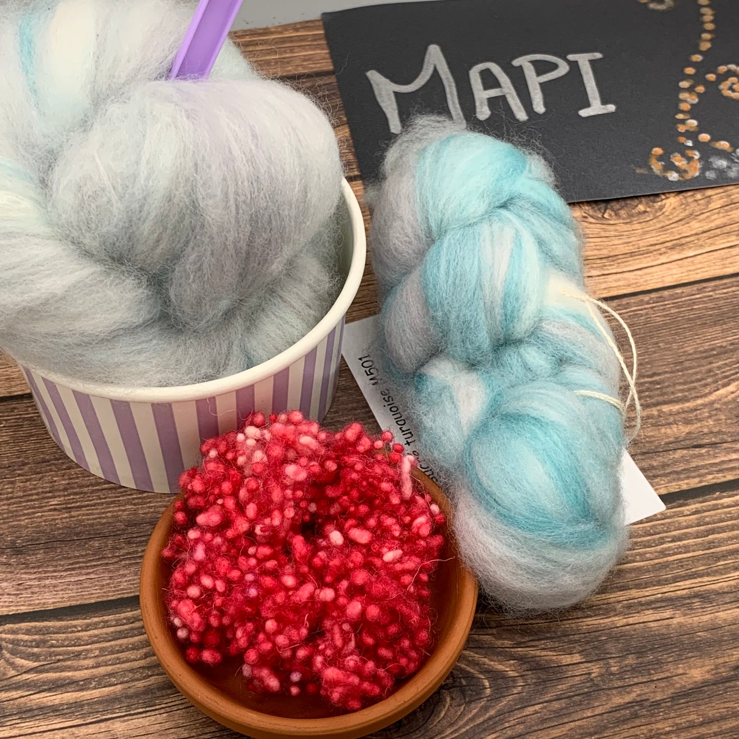 Fibres Bonbon sucré à filer - Mérinos 19 microns