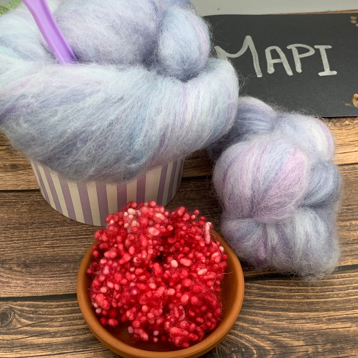 Fibres Bonbon sucré à filer - Mérinos 19 microns