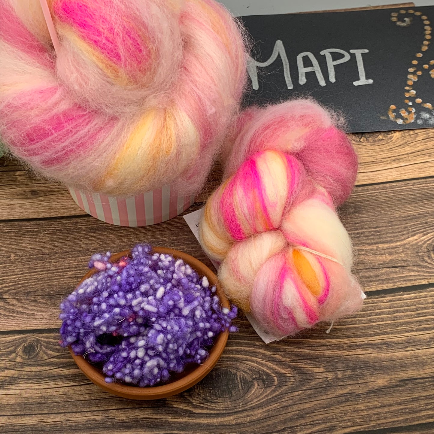 Fibres Bonbon sucré à filer - Mérinos 19 microns